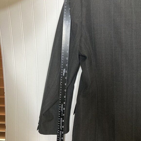 Vintage Town Craft Mens 44R Wool Blend Plaid 2-Button Gray Blazer Suit Jacket - Picture 15 of 16